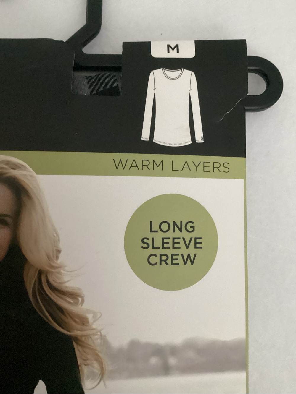 Cuddl Duds Softwear with Stretch Long Sleeve Crew - Plaid Black & Charcoal - Picture 2 of 5